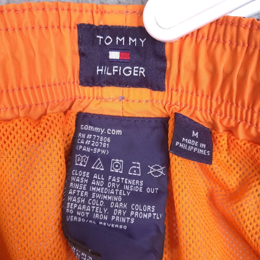 Tommy Hilfiger Swim Trunks Mens Medium 30 Waist Blue Colorblock‎ Mesh Lining